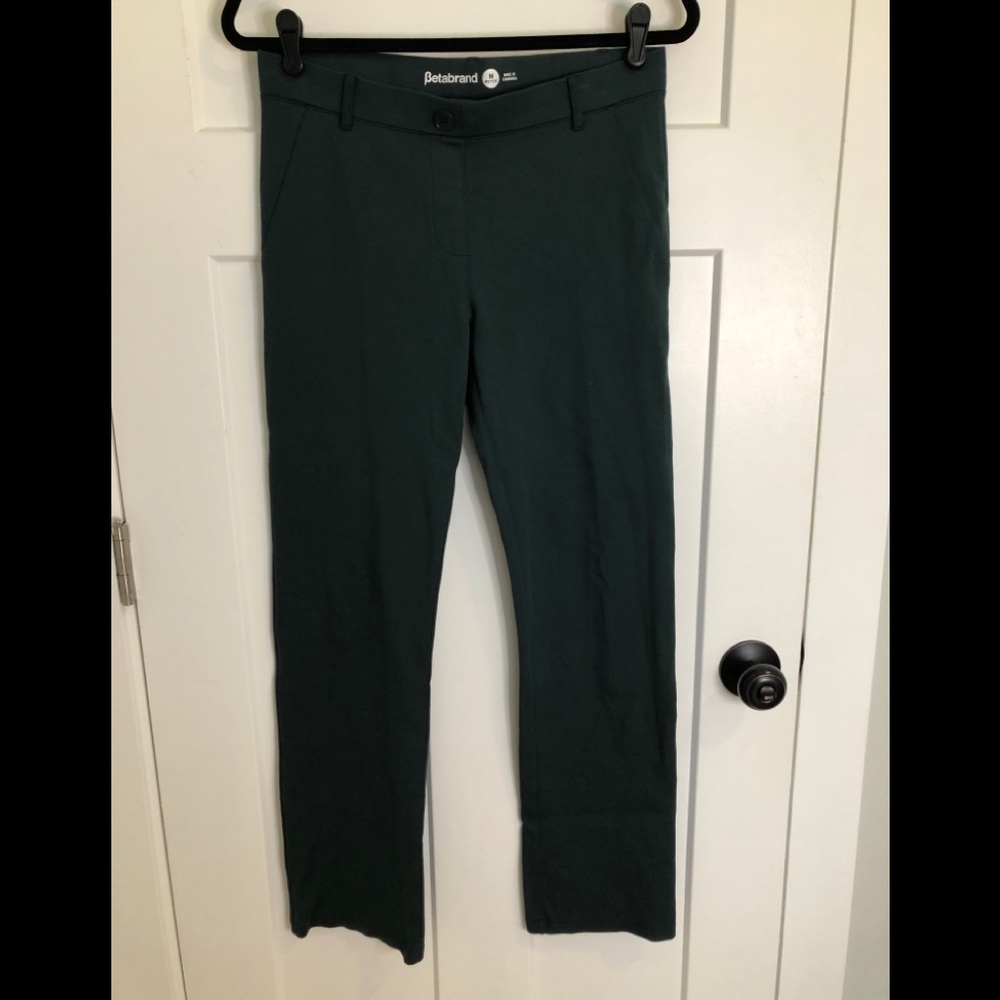 Betabrand Petite Green Dress Pants Yoga Pants